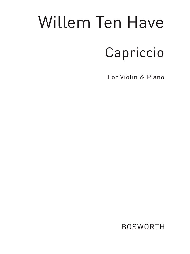 Capriccio For Violin And Piano Op.24